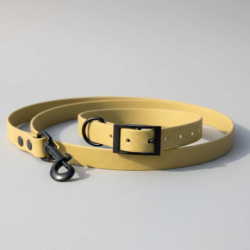 olive biothane collar set