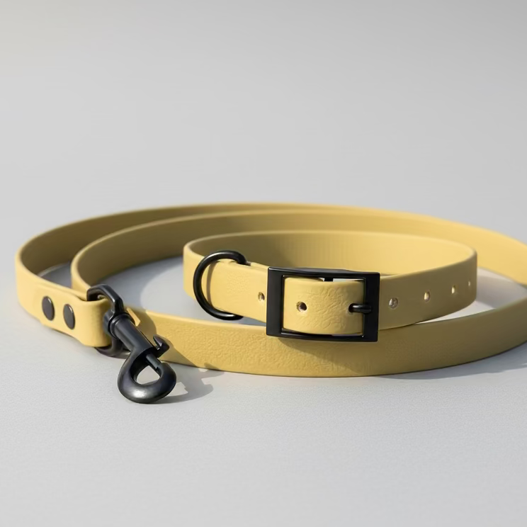 olive biothane collar set